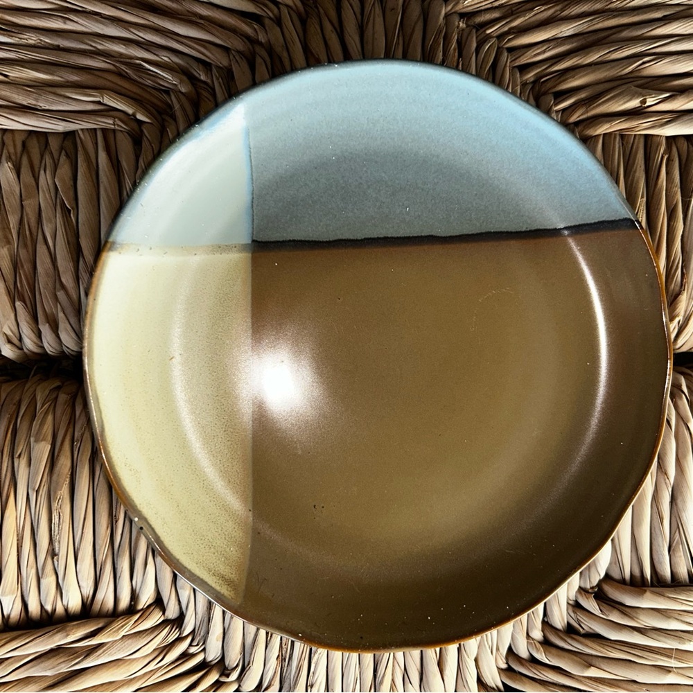 Sango Gold Dust Green Tan Beige Stoneware Dinner Plate (More Available)